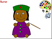 Nurse coloring online